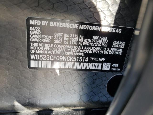 2022 BMW IX XDRIVE5 WB523CF09NCK51514