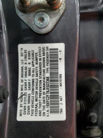 2018 HONDA CIVIC EX - 19XFC2F78JE022368