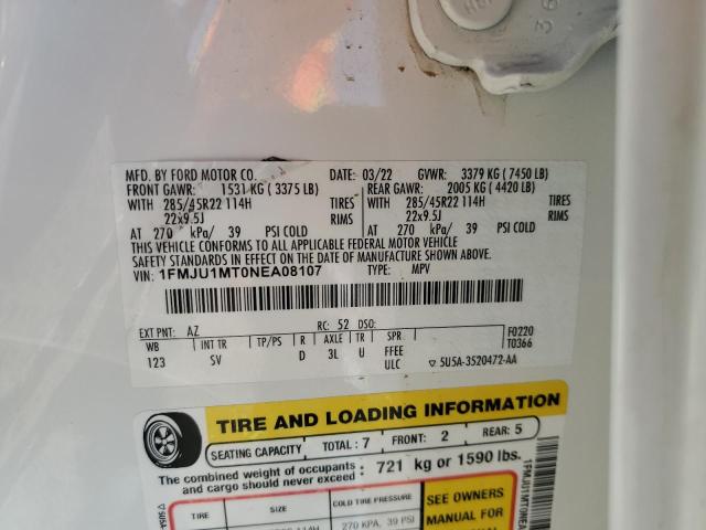 2022 FORD EXPEDITION - 1FMJU1MT0NEA08107