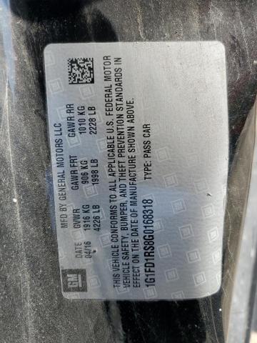 2016 CHEVROLET CAMARO LT - 1G1FD1RS8G0168318