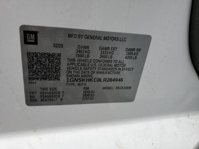 2020 CHEVROLET SUBURBAN K - 1GNSKHKC8LR284946