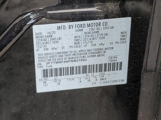 2023 FORD MAVERICK X - 3FTTW8F94PRB01892