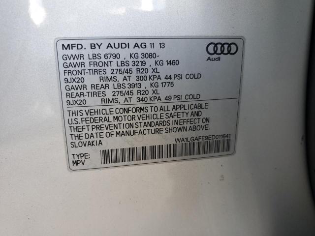 VIN WA1LGAFE9ED011641 2014 Audi Q7, Premium Plus no.13