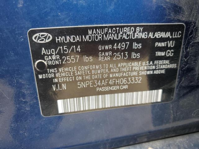 VIN 5NPE34AF4FH063332 2015 HYUNDAI SONATA no.12