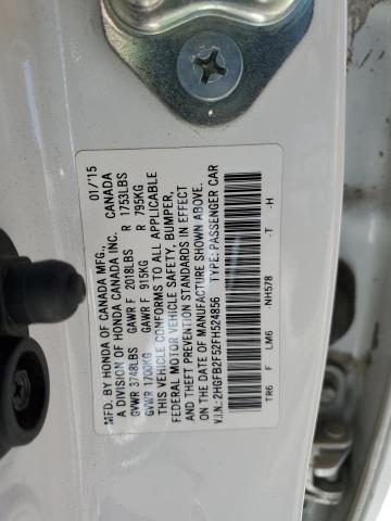 2015 HONDA CIVIC LX 2HGFB2F52FH524856  71618224