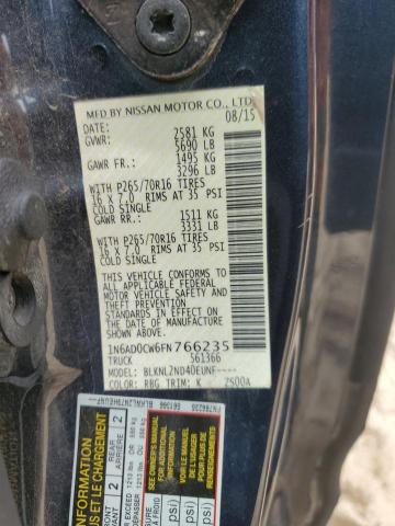 2015 NISSAN FRONTIER S - 1N6AD0CW6FN766235