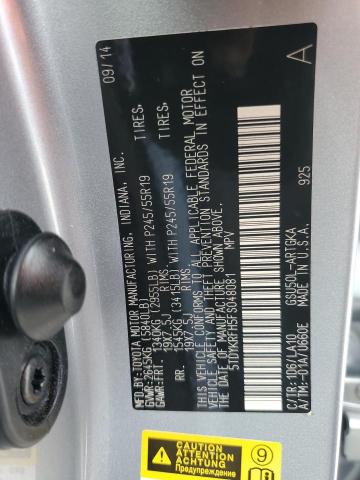 2015 TOYOTA HIGHLANDER - 5TDYKRFH5FS048081