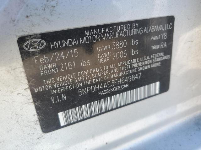 2015 HYUNDAI ELANTRA SE - 5NPDH4AE3FH649847