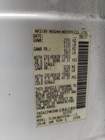2017 NISSAN MURANO S - 5N1AZ2MH5HN186280