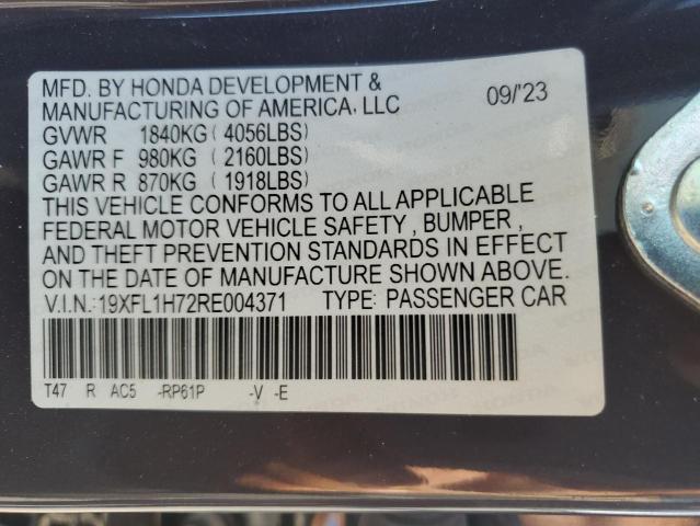 2024 HONDA CIVIC EXL - 19XFL1H72RE004371