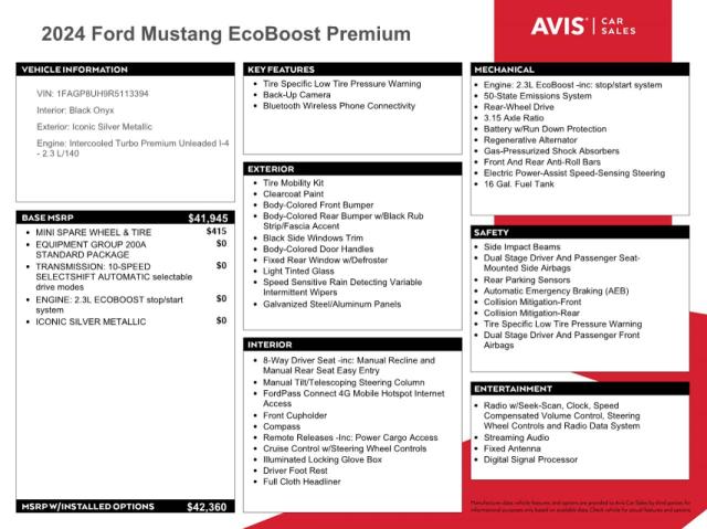 2024 FORD MUSTANG - 1FAGP8UH9R5113394