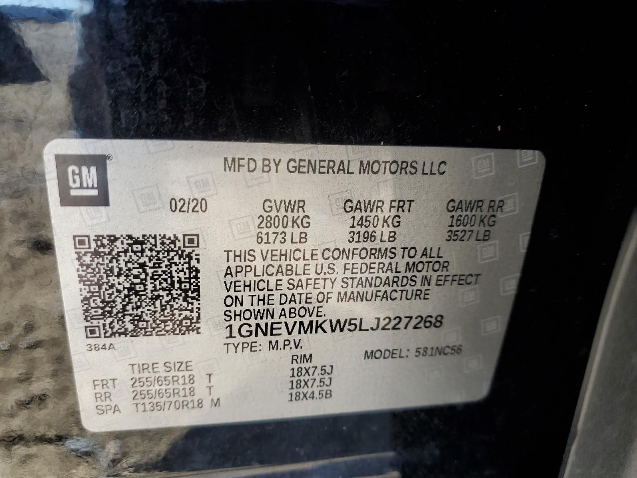 CHEVROLET TRAVERSE LT