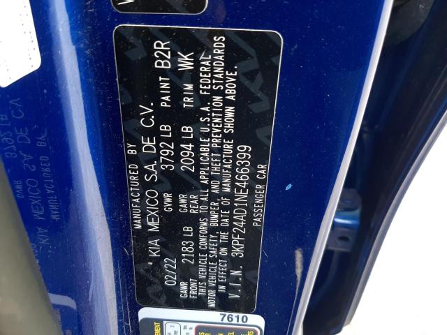 2022 KIA FORTE FE - 3KPF24AD1NE466399
