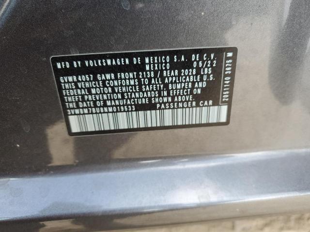 2022 VOLKSWAGEN JETTA SPOR - 3VWBM7BU8NM019533