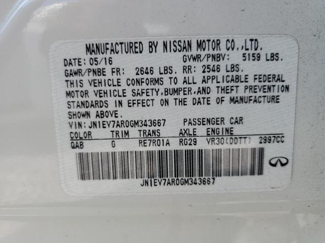2016 INFINITI Q50 PREMIU - JN1EV7AR0GM343667