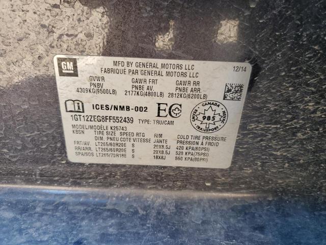 2015 GMC SIERRA K25 - 1GT12ZEG8FF552439