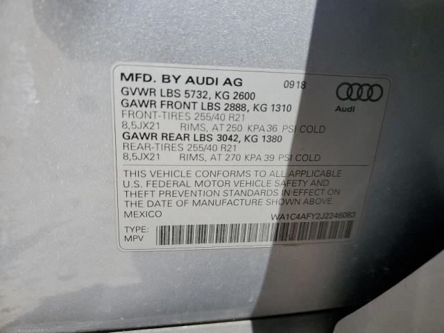 2018 AUDI SQ5 PRESTI WA1C4AFY2J2246083