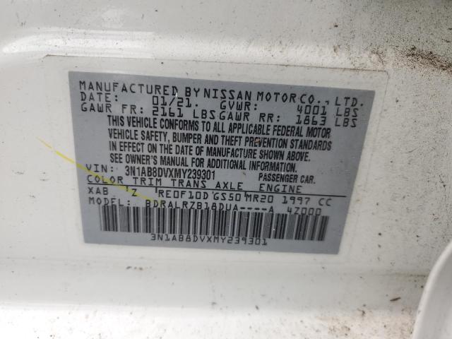 2021 NISSAN SENTRA SR - 3N1AB8DVXMY239301