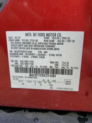 2018 FORD ECOSPORT S - MAJ3P1TE9JC215484