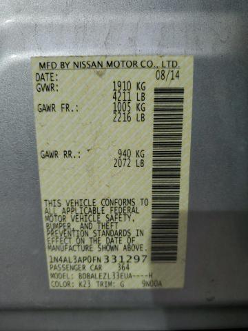2015 NISSAN ALTIMA - 1N4AL3AP0FN331297