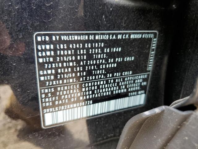 2022 VOLKSWAGEN TAOS SE IQ - 3VVLX7B2XNM096726