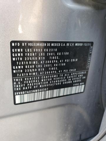2022 VOLKSWAGEN TIGUAN SE - 3VV8B7AX3NM044307