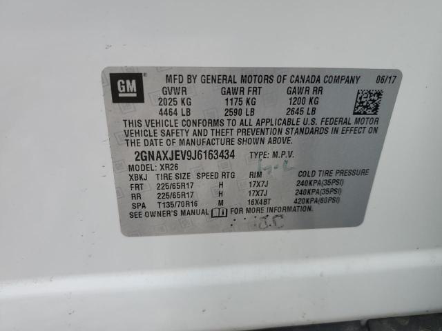 2018 CHEVROLET EQUINOX LT - 2GNAXJEV9J6163434