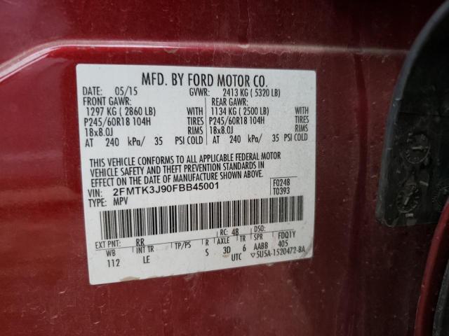 2015 FORD EDGE SEL - 2FMTK3J90FBB45001