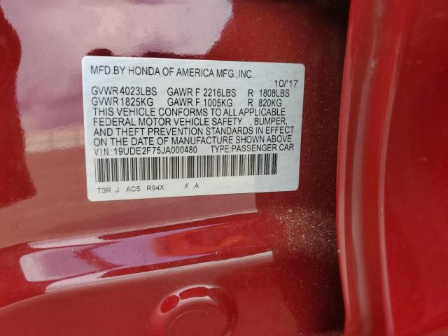 VIN 19UDE2F75JA000480 2018 Acura ILX, Premium no.12