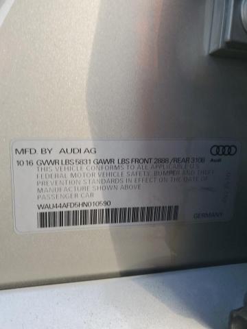 2017 AUDI A8 L QUATT WAU44AFD5HN010590