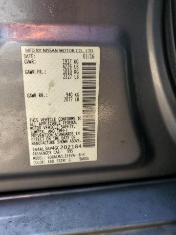 2016 NISSAN ALTIMA 2.5 - 1N4AL3AP4GC202184