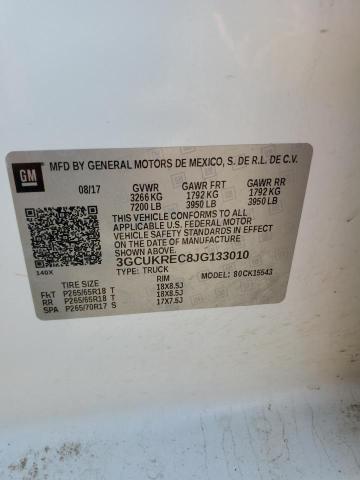 2018 CHEVROLET SILVERADO - 3GCUKREC8JG133010