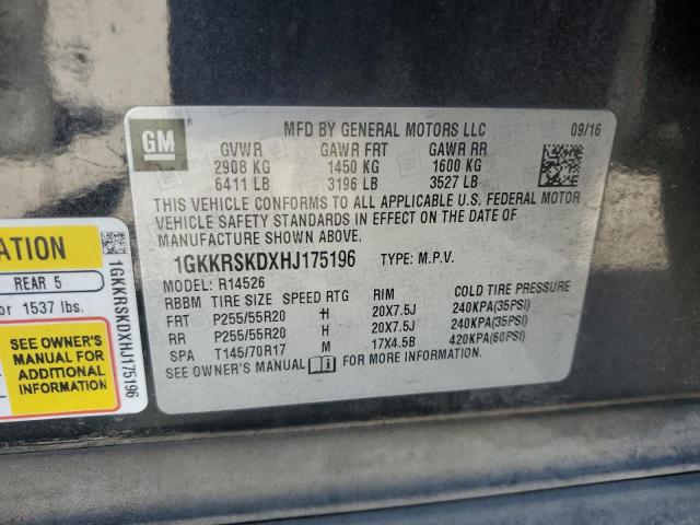 2017 GMC ACADIA LIM - 1GKKRSKDXHJ175196