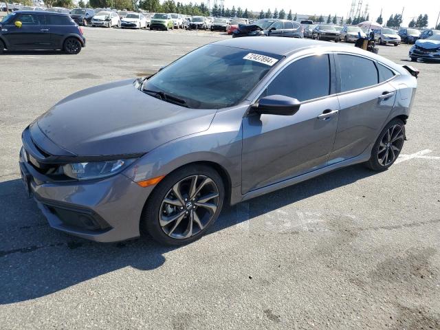 HONDA CIVIC SPOR 2019 gray  gas 2HGFC2F83KH594383 photo #1