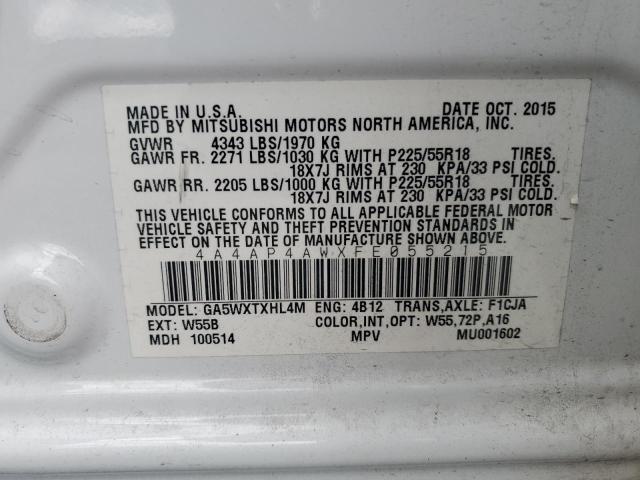 2015 MITSUBISHI OUTLANDER - 4A4AP4AWXFE055215
