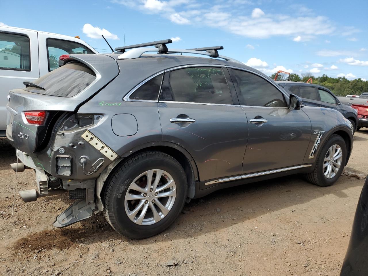 INFINITI QX70 2014 silver  gas JN8CS1MU3EM450255 photo #4