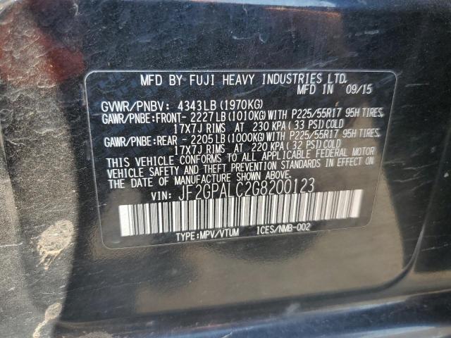 2016 SUBARU CROSSTREK - JF2GPALC2G8200123