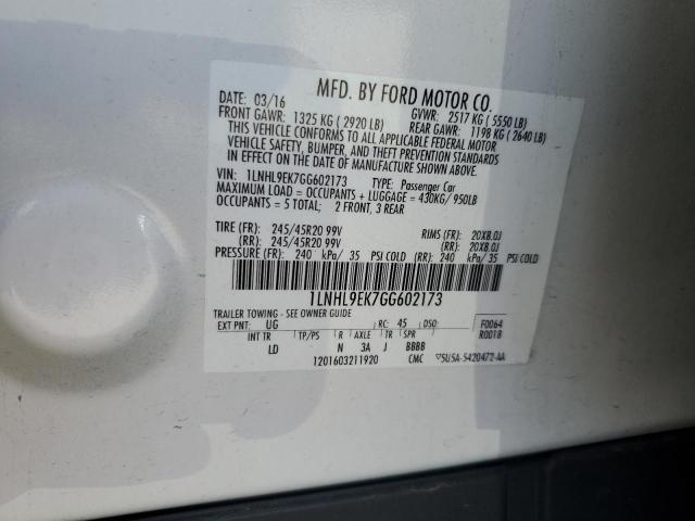 2016 LINCOLN MKS 1LNHL9EK7GG602173