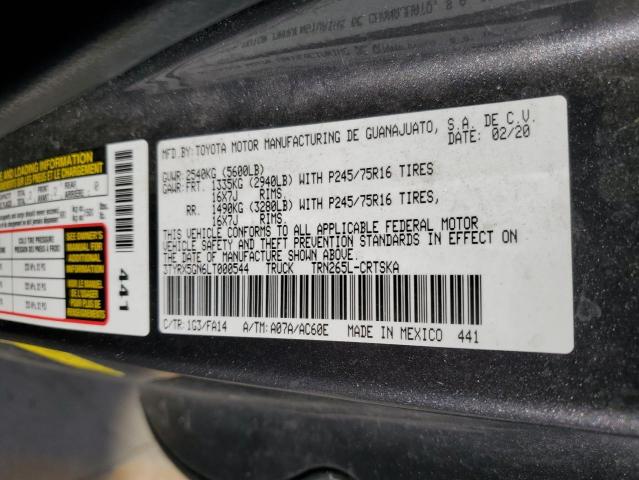 VIN 3TYRX5GN6LT000544 2020 Toyota Tacoma, Access Cab no.12