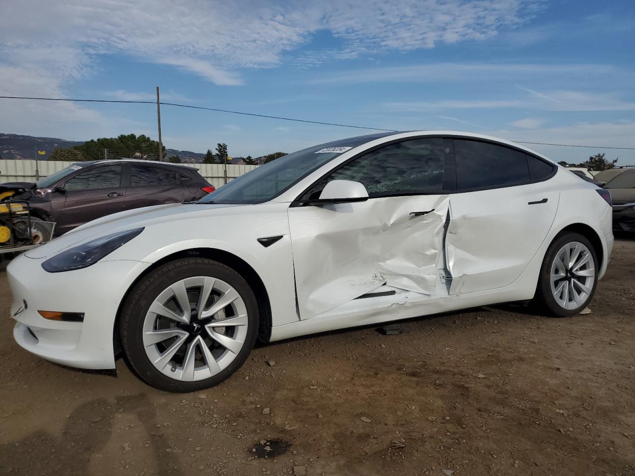 Lot #3034673645 2022 TESLA MODEL 3