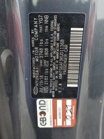 2019 HYUNDAI VELOSTER B - KMHTG6AF3KU011368