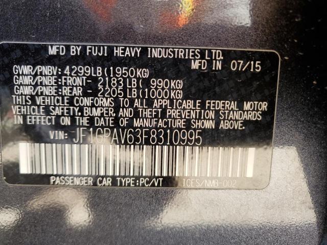 2015 SUBARU IMPREZA SP - JF1GPAV63F8310995