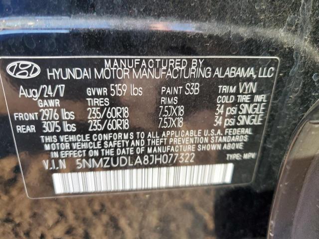 2018 HYUNDAI SANTA FE S - 5NMZUDLA8JH077322