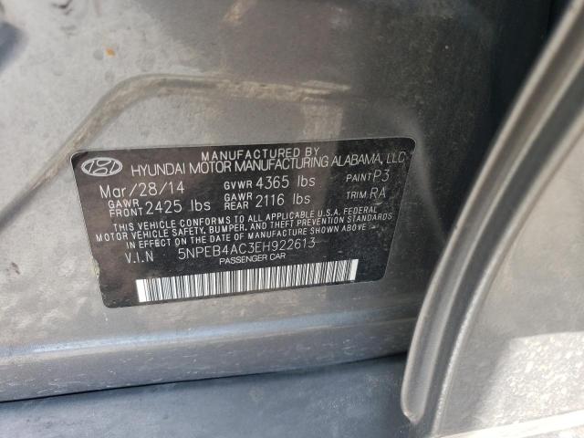 VIN 5NPEB4AC3EH922613 2014 Hyundai Sonata, Gls no.12