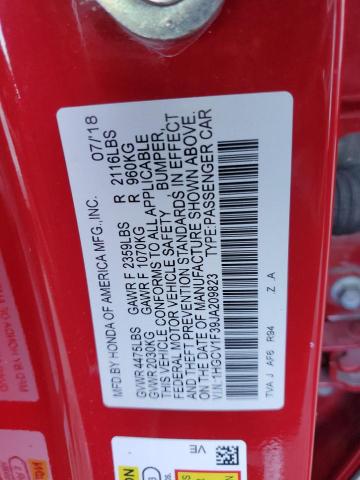 2018 HONDA ACCORD SPO - 1HGCV1F39JA209823