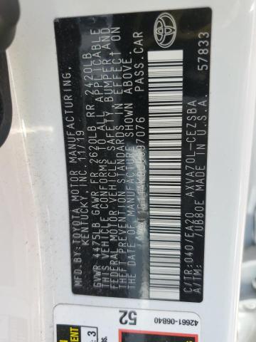 2020 TOYOTA CAMRY SE - 4T1G11AK8LU897076