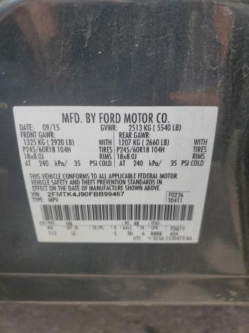 VIN 2FMTK4J90FBB99467 2015 Ford Edge, Sel no.12