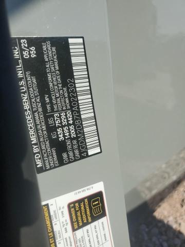 2023 MERCEDES-BENZ EQS SUV 45 - 4JGDM2DB7PA022302