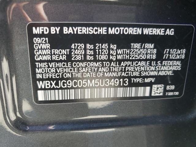 VIN WBXJG9C05M5U34913 2021 BMW X1, Xdrive28I no.12