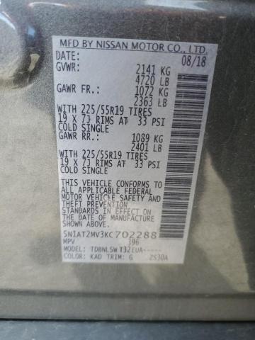 2019 NISSAN ROGUE S - 5N1AT2MV3KC702288